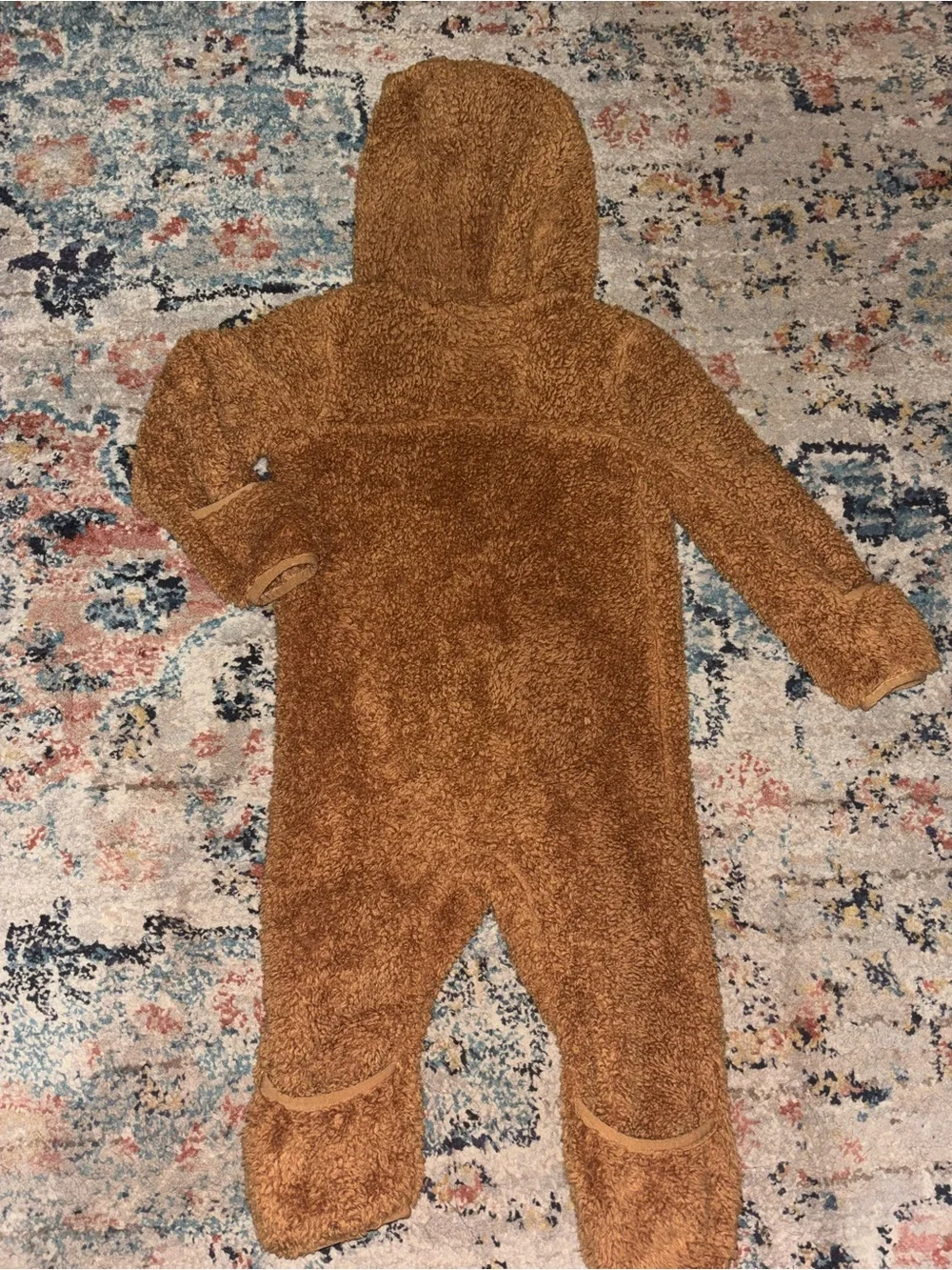 The North Face Kids Brown Sherpa Hooded One-Piece bunting